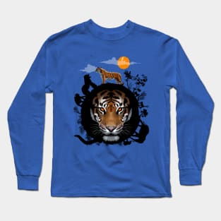 Circle Jungle Tiger Long Sleeve T-Shirt